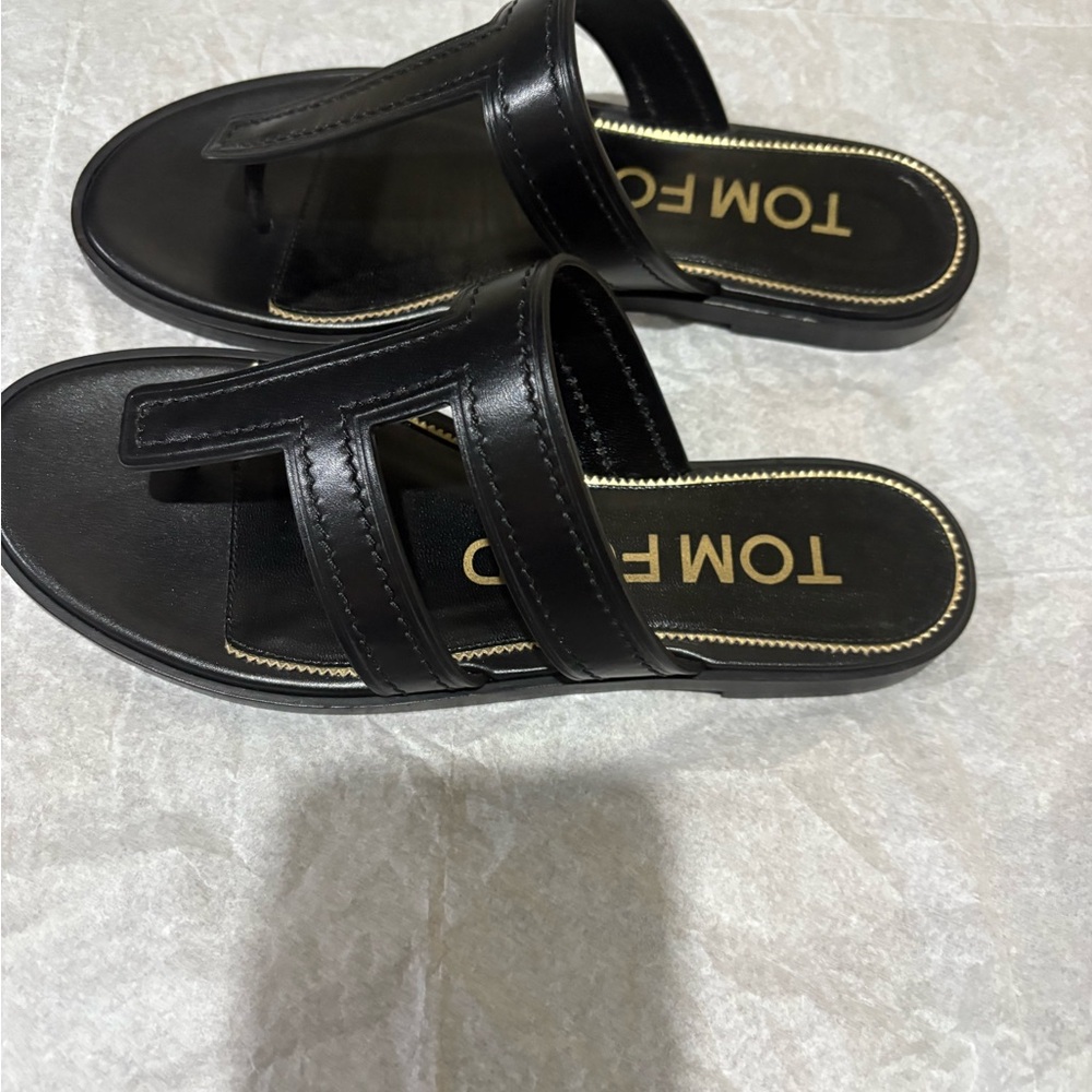 Tom Ford Black Slide Sandals - Picture 3 of 10